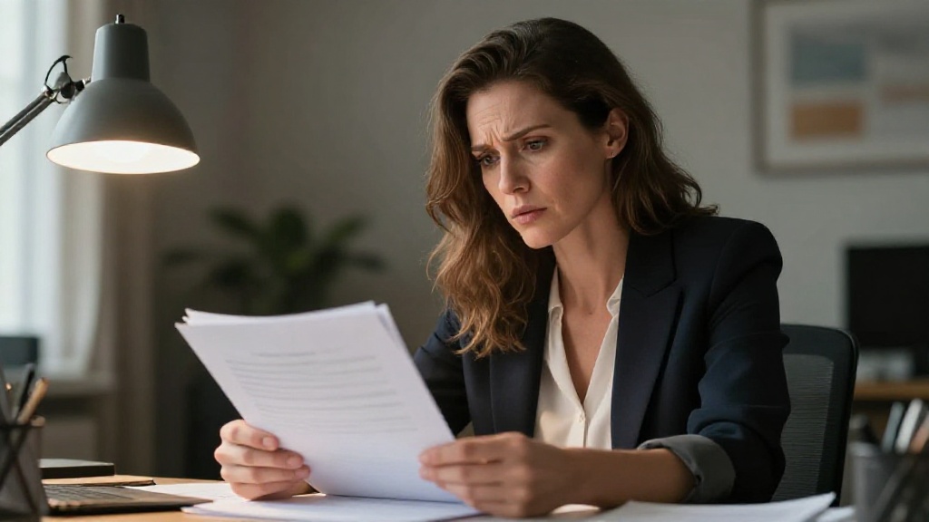 Retainer agreement: client reviewing documents