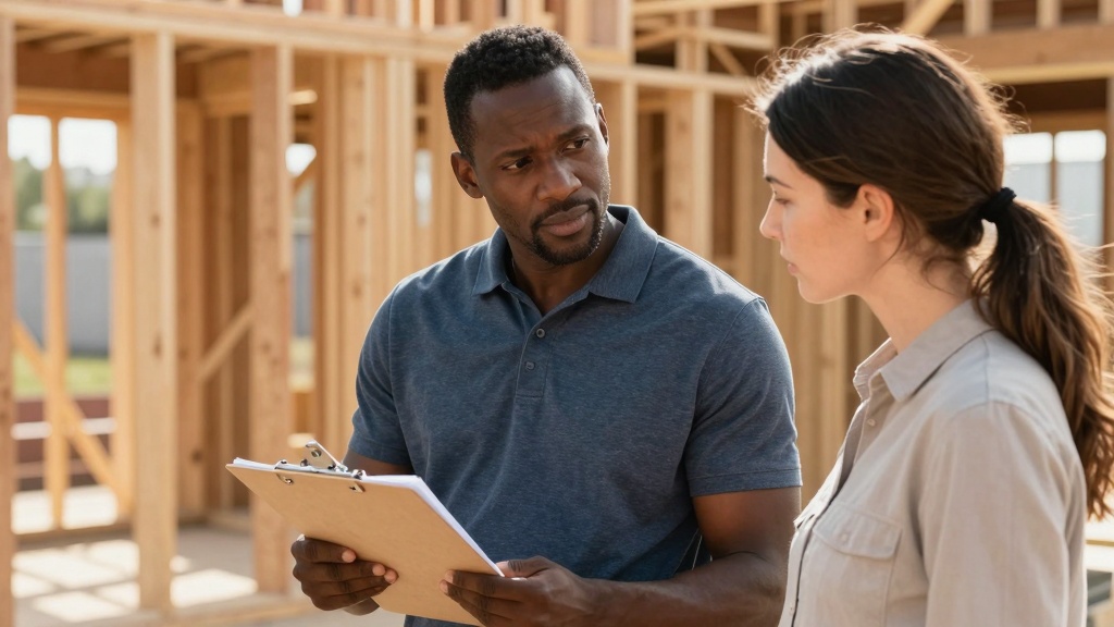 Contractor and homeowner reviewing contract validity