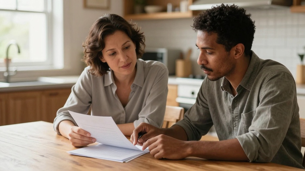 Sample promissory note: people reviewing loan agreement