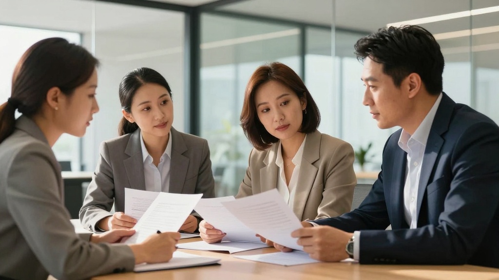 Contract validity review: team discussing legal elements