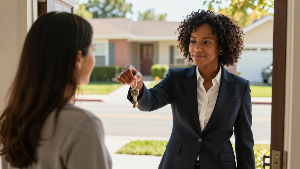 Handing over keys after signing tenancy agreement