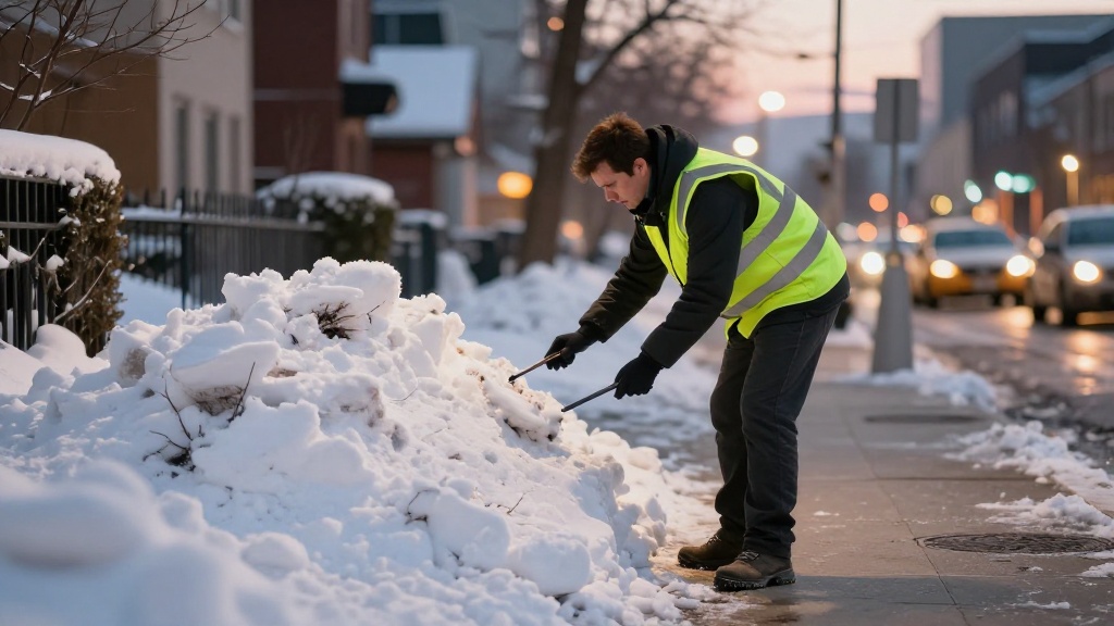 Snow removal contract: post-storm inspection