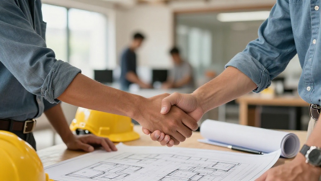Subcontractor agreement: two professionals finalizing a deal