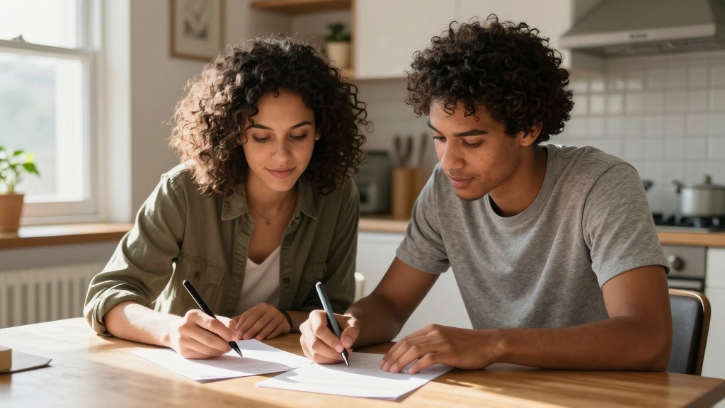 Sublease signing: tenants finalizing agreement