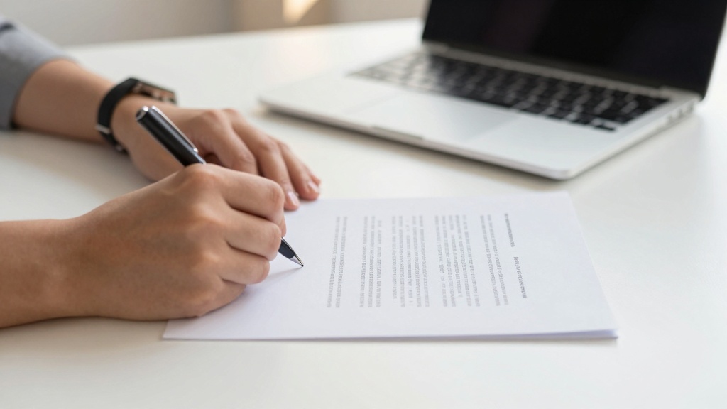 Room rental agreement: signing the contract