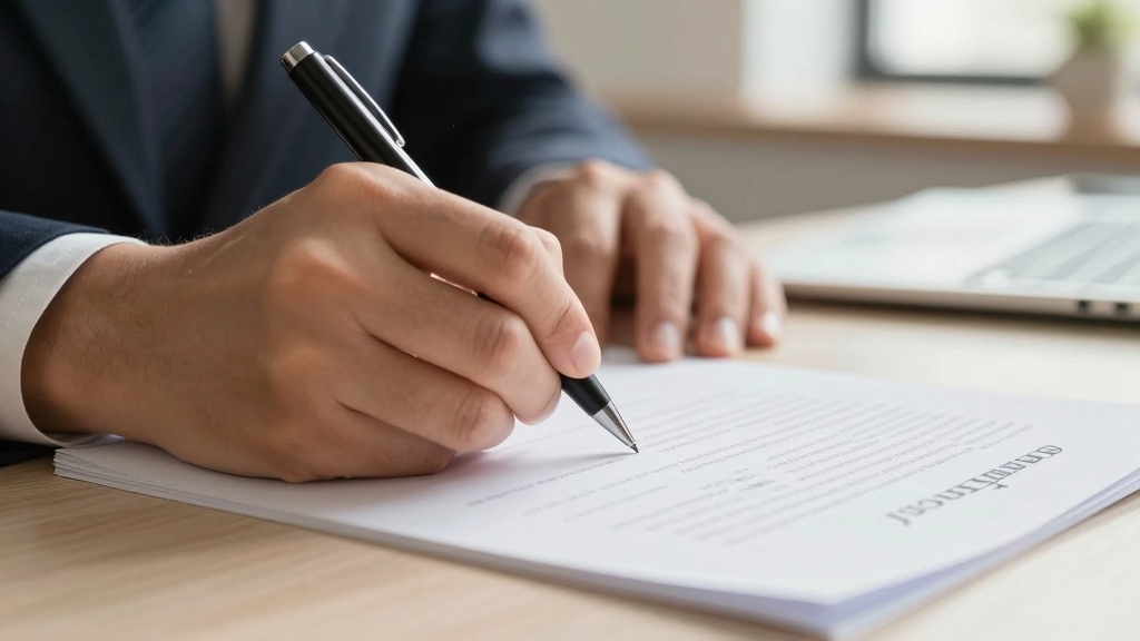 Template lease agreement: signing rental contract