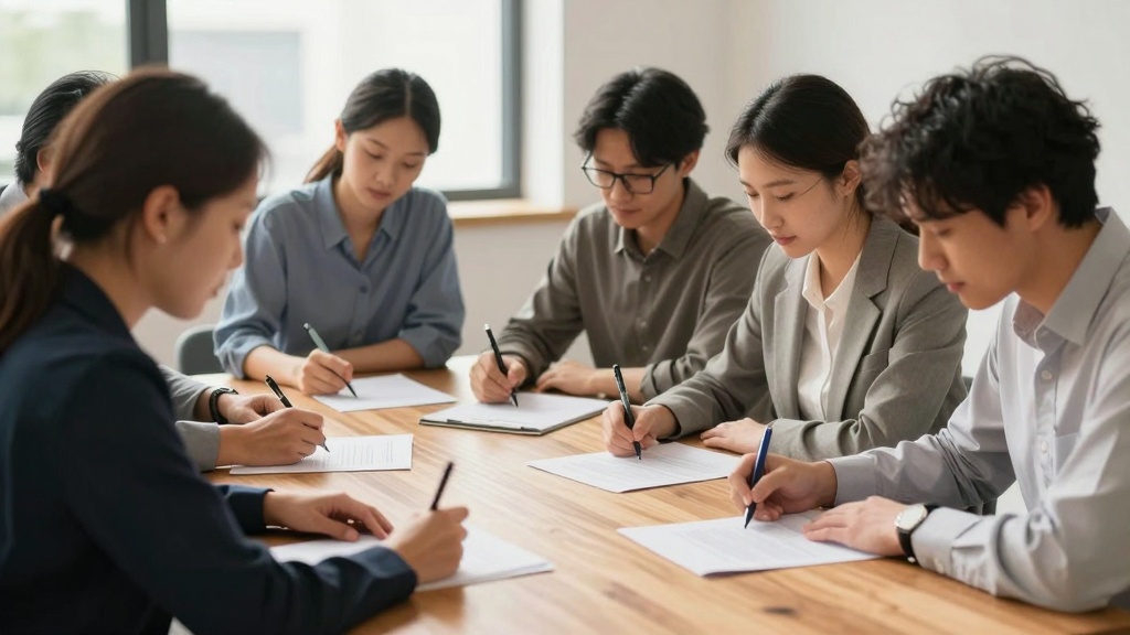 Template rental agreement: people signing lease documents