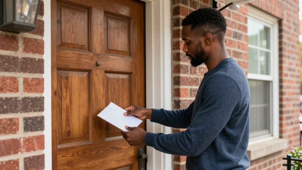 Tennessee eviction notice: landlord posting notice on tenant door
