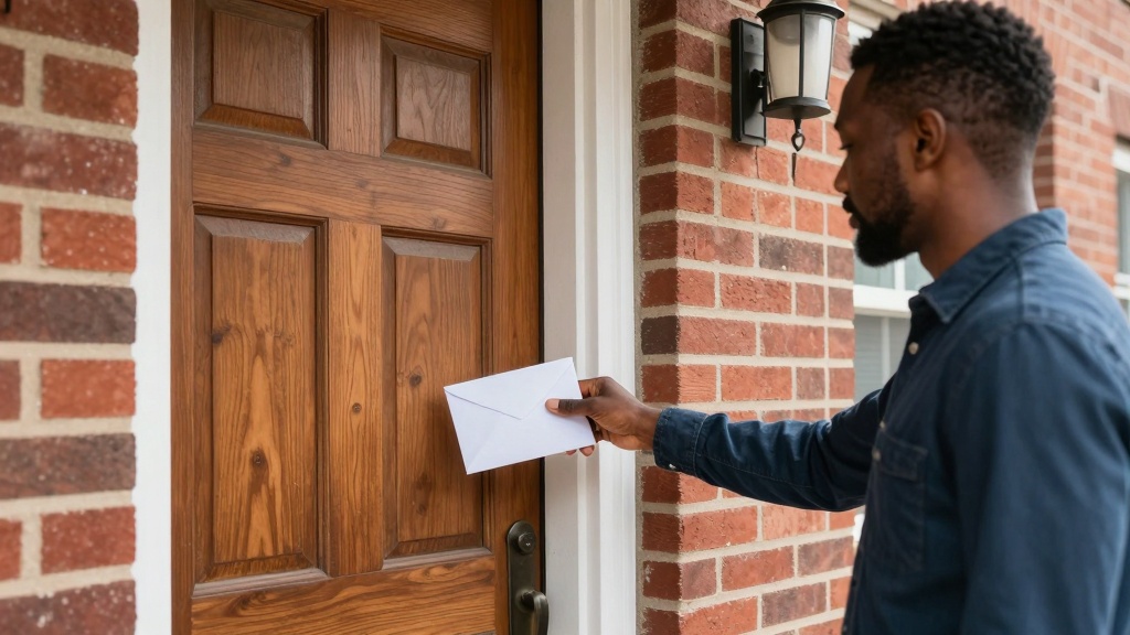 Tennessee eviction notice: landlord posting notice on tenant door