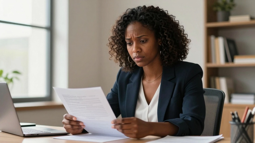 Tennessee eviction notice: landlord reviewing legal documents for errors