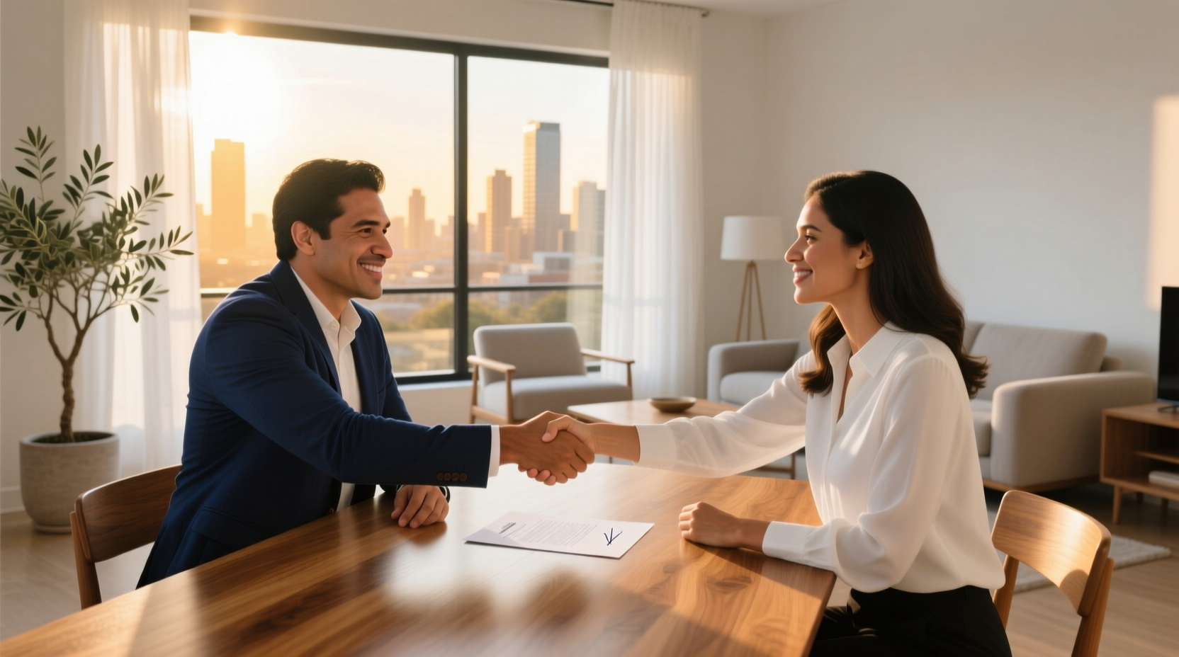 Texas lease agreement: landlord and tenant signing documents