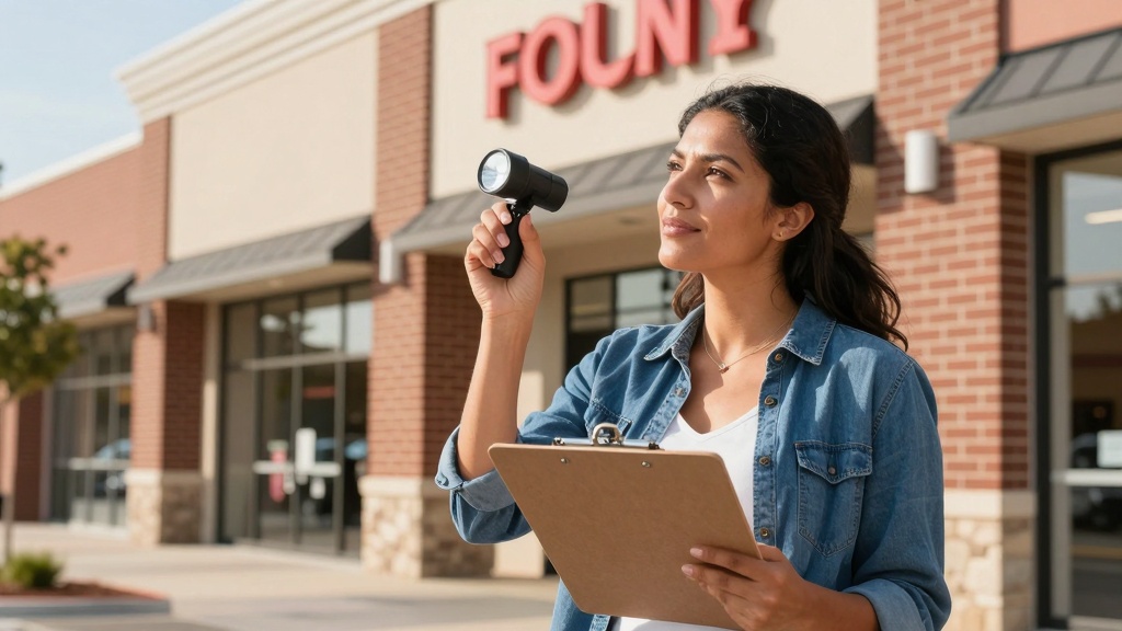 Property inspection: tenant checking building condition