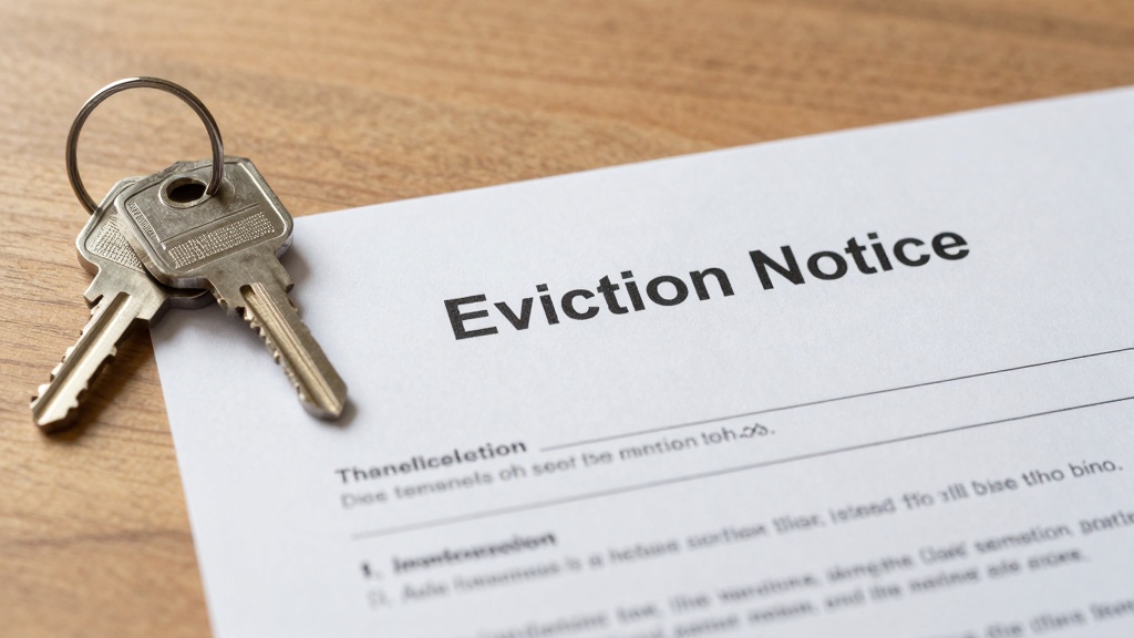 Virginia eviction notice document and keys