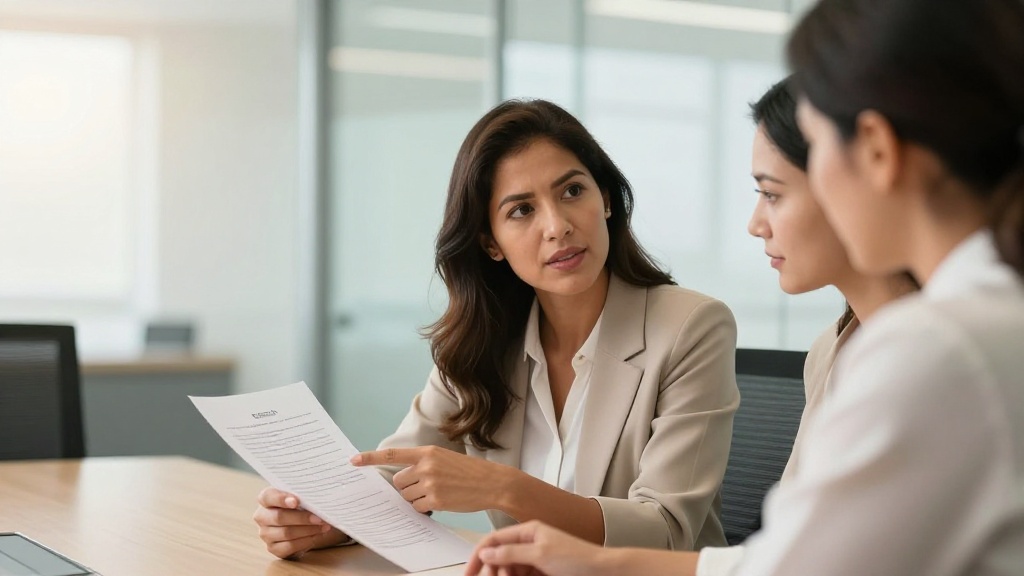 Contract explanation: vendor reviewing terms with clients